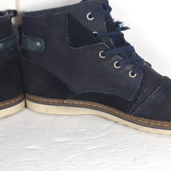 Freebird Men\'s Fisk US12 Blue Navy Leather Lace-Up Ankle Chukka Boots main image 14